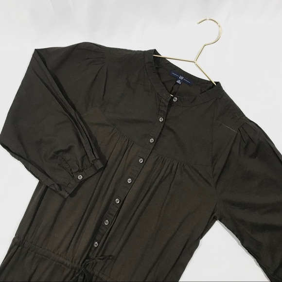 ❌SOLD❌ NWOT GAP Brown Tie-Waist Shirtdress - Picture 3 of 7